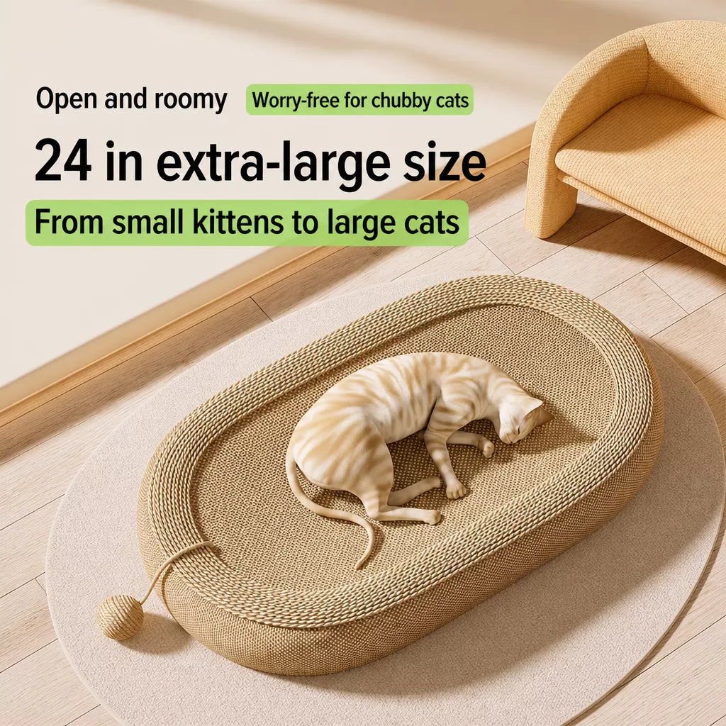 Sisal Cat Scratcher with Interactive Toy