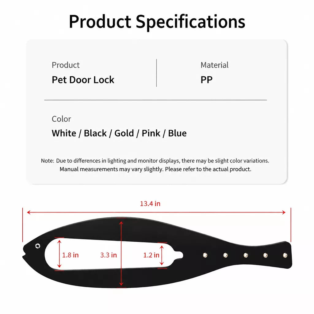 No-Drill Pet Door Holder for Cats and Dogs