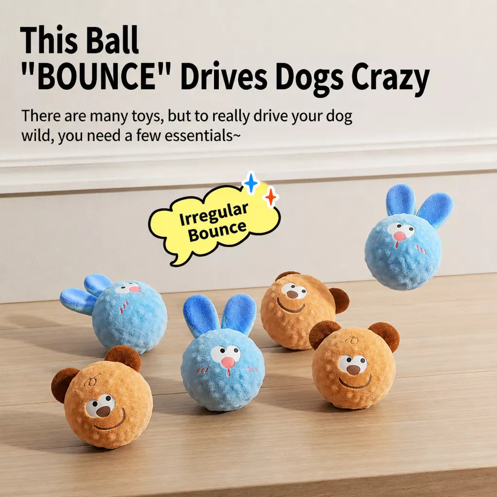 Squeaky Elastic Ball Dog Toy