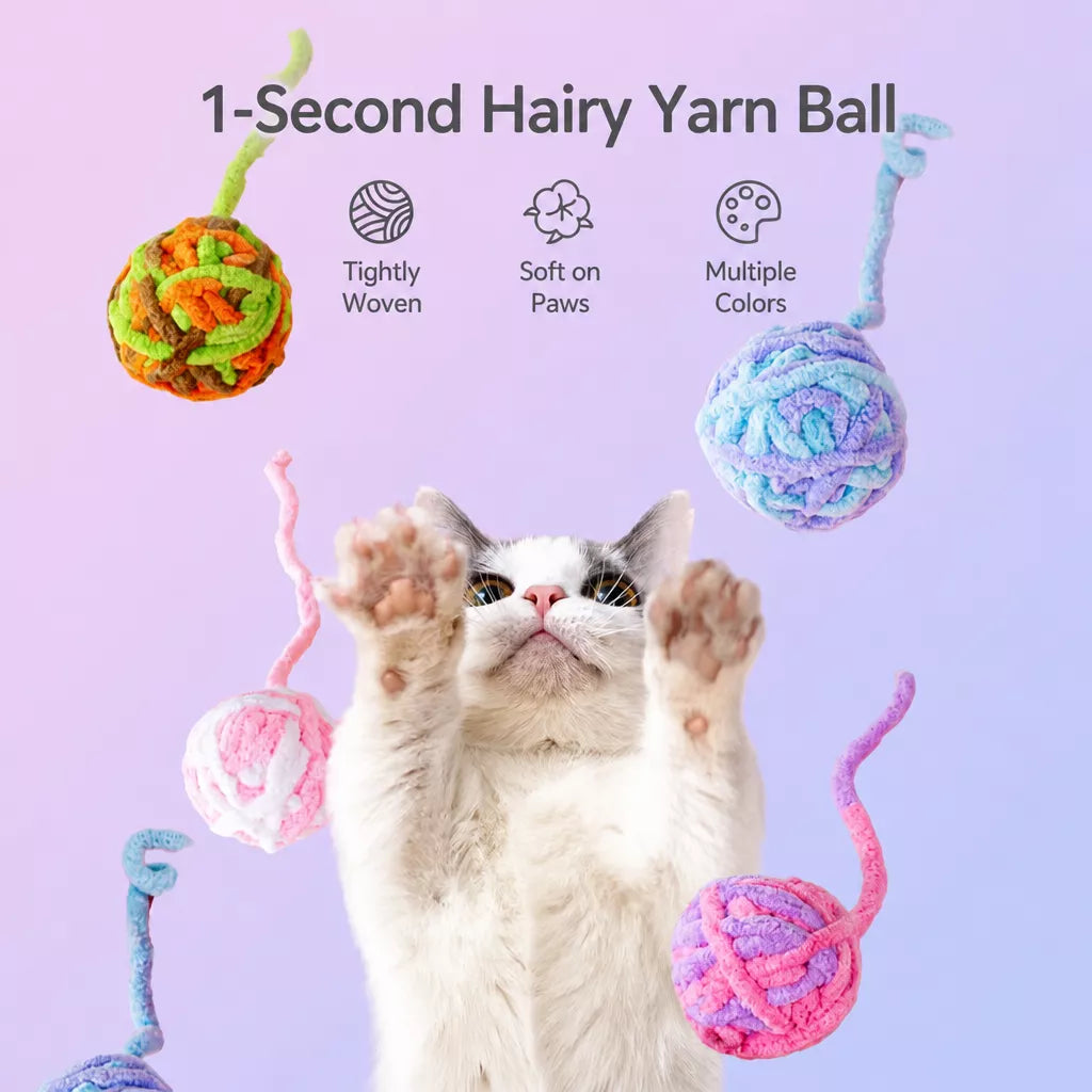 Hanging Yarn Ball Cat Toys