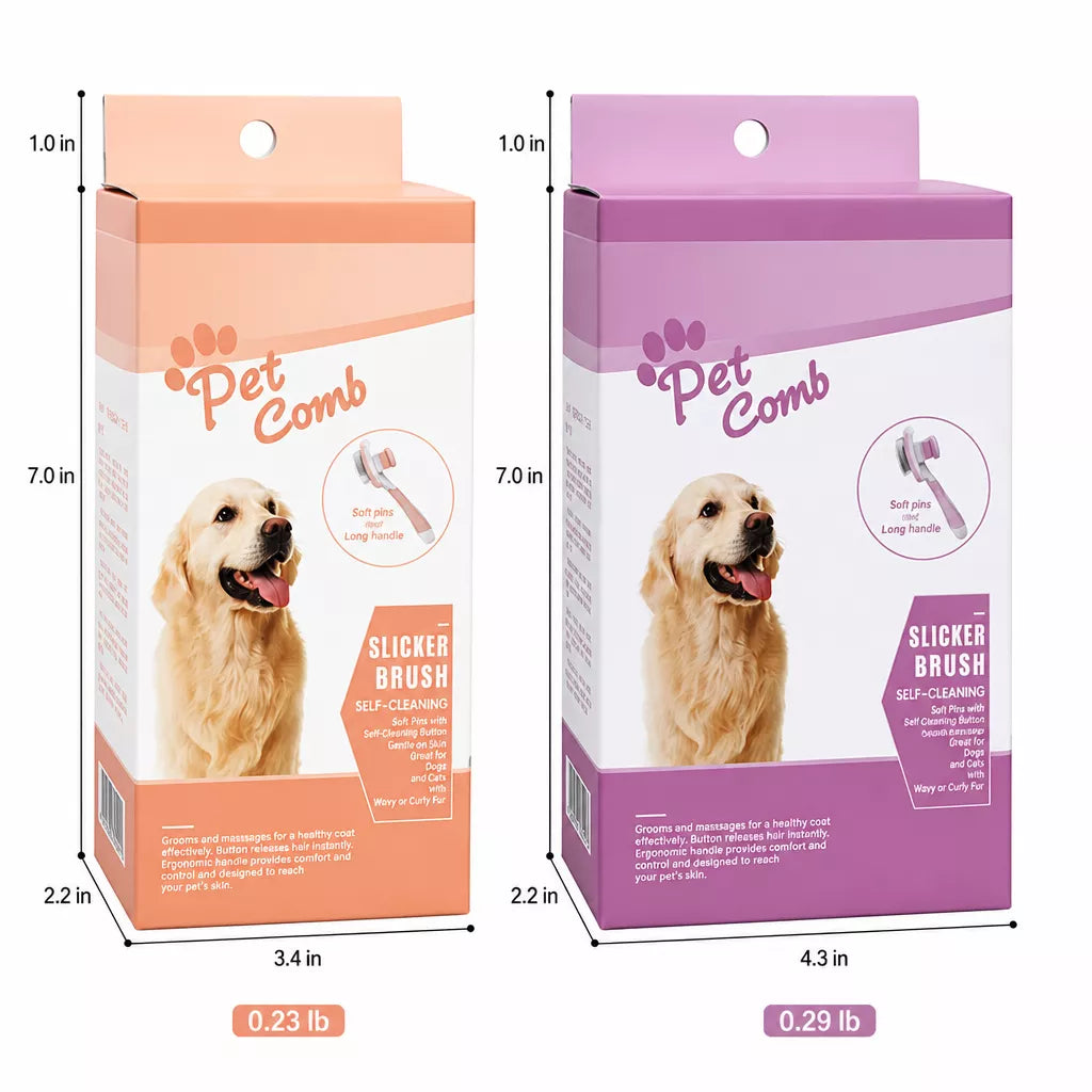 Self-Cleaning Pet Grooming Brush for Dogs and Cats