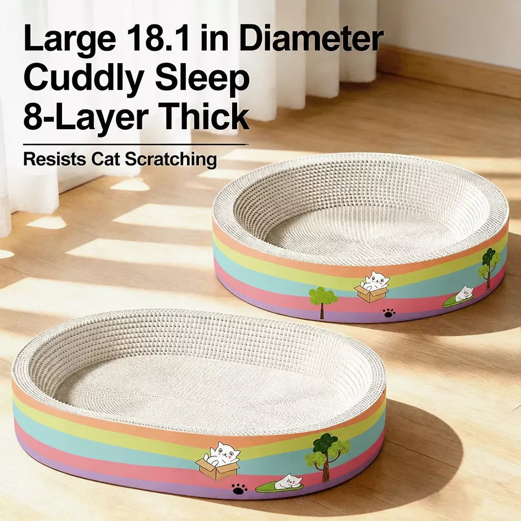 Corrugated Cardboard Cat Scratcher Bed