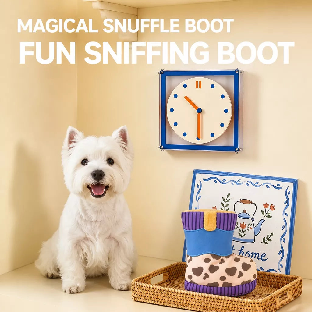 Dog Snuffle Boot Toy with Treat Dispensing and Squeaker