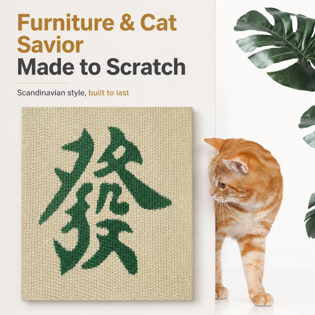 Wall-Mounted Kraft Paper Cat Scratcher