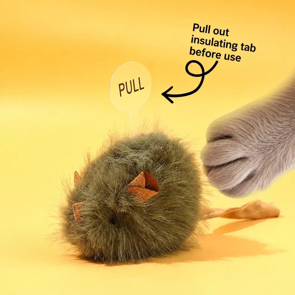 Touch-Activated Plush Mouse Cat Toy