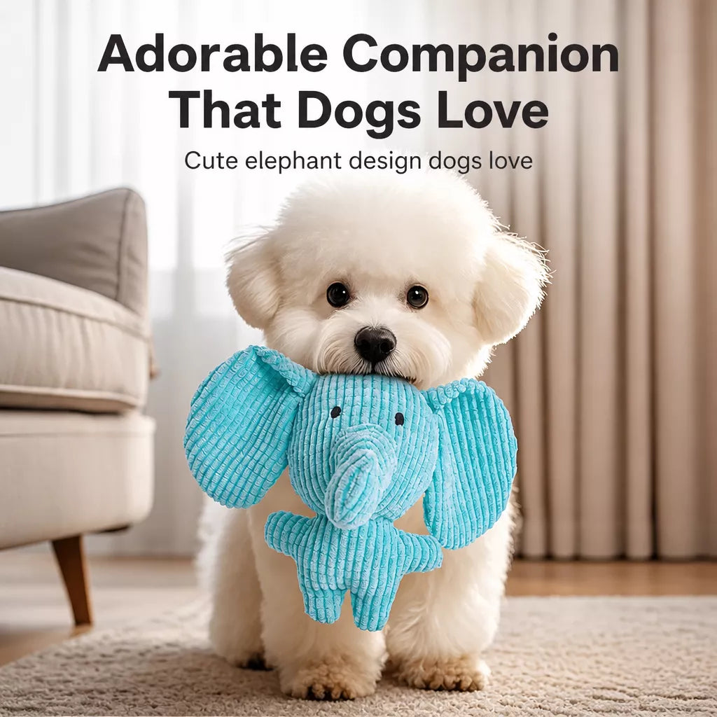 Plush Squeaky Dog Toy for Chewing and Interactive Play