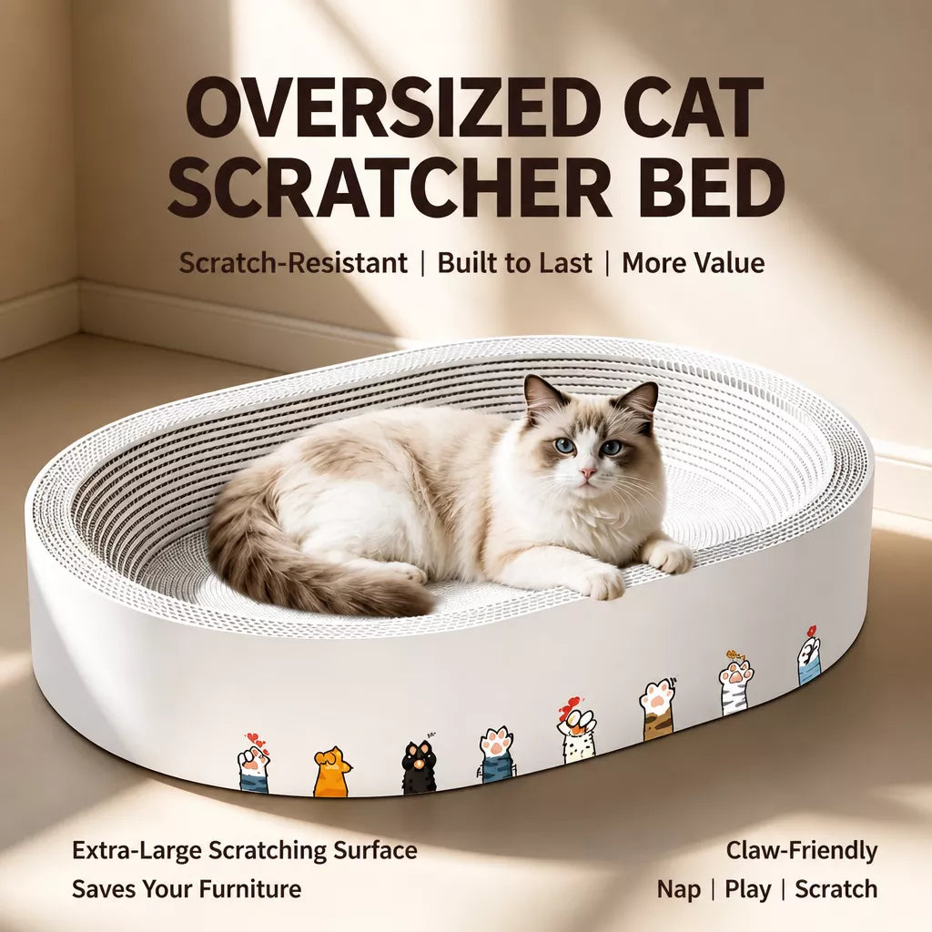 Corrugated Cardboard Cat Scratcher Lounge