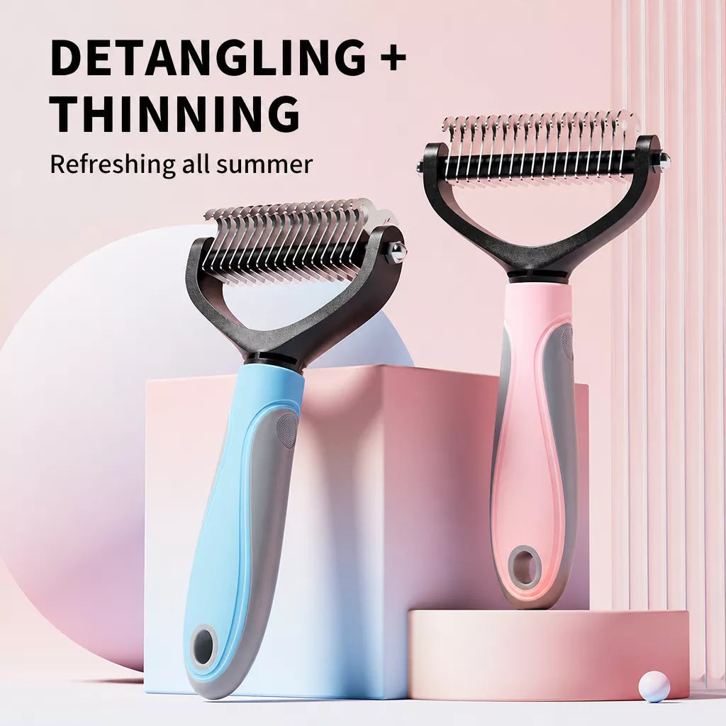 Double-Sided Detangling & Thinning Comb for Long-Haired Cats
