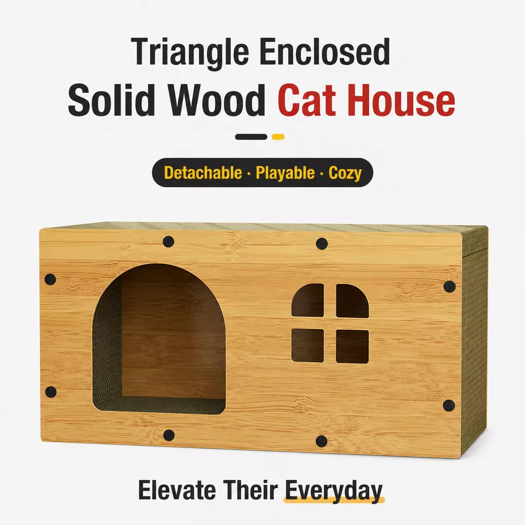 Corrugated Cardboard Cat Scratcher House