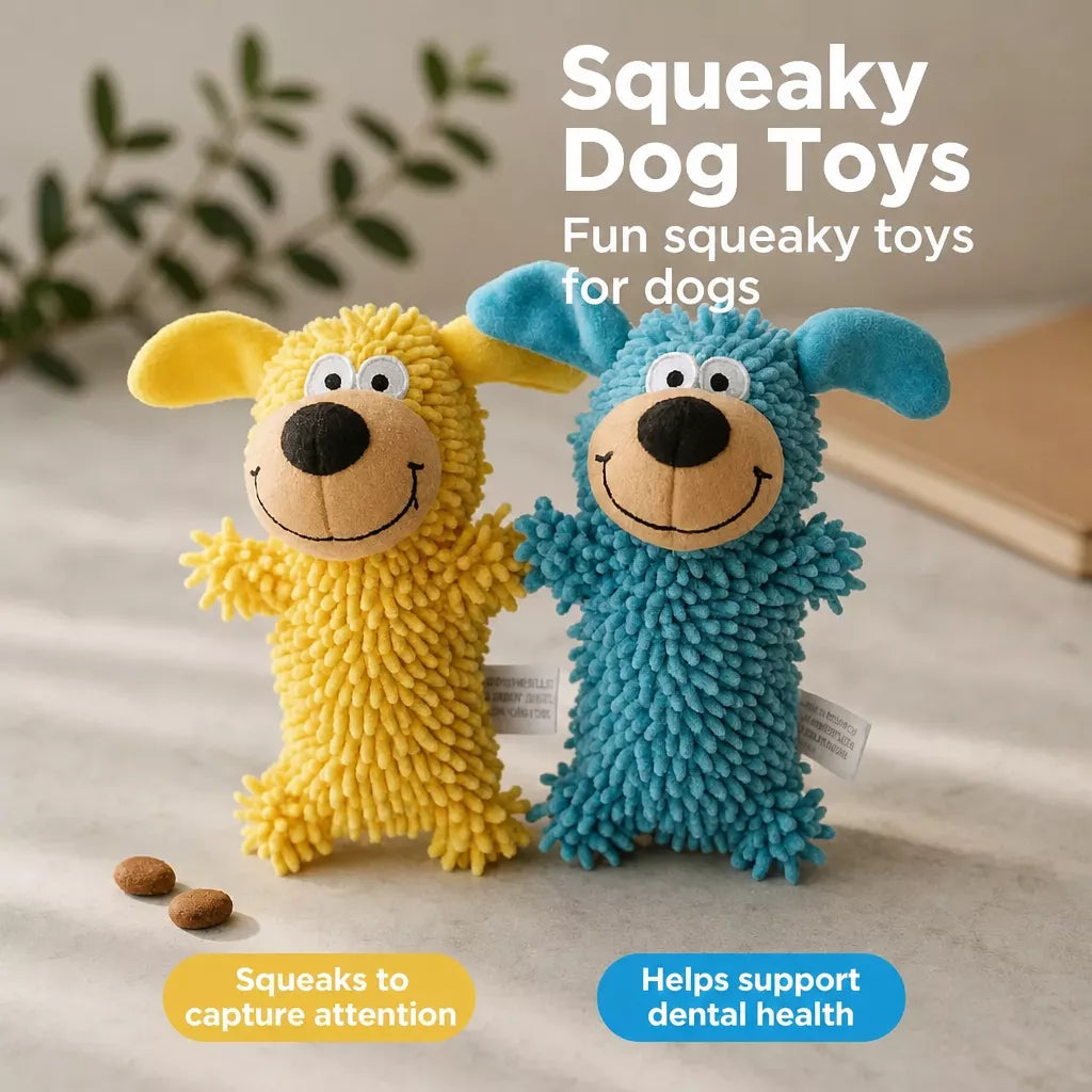 Squeaky Mop Dog Toy