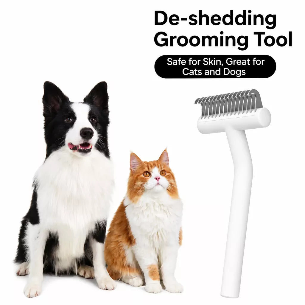 Pet Detangling and Loose Hair Removal Comb for Cats and Dogs