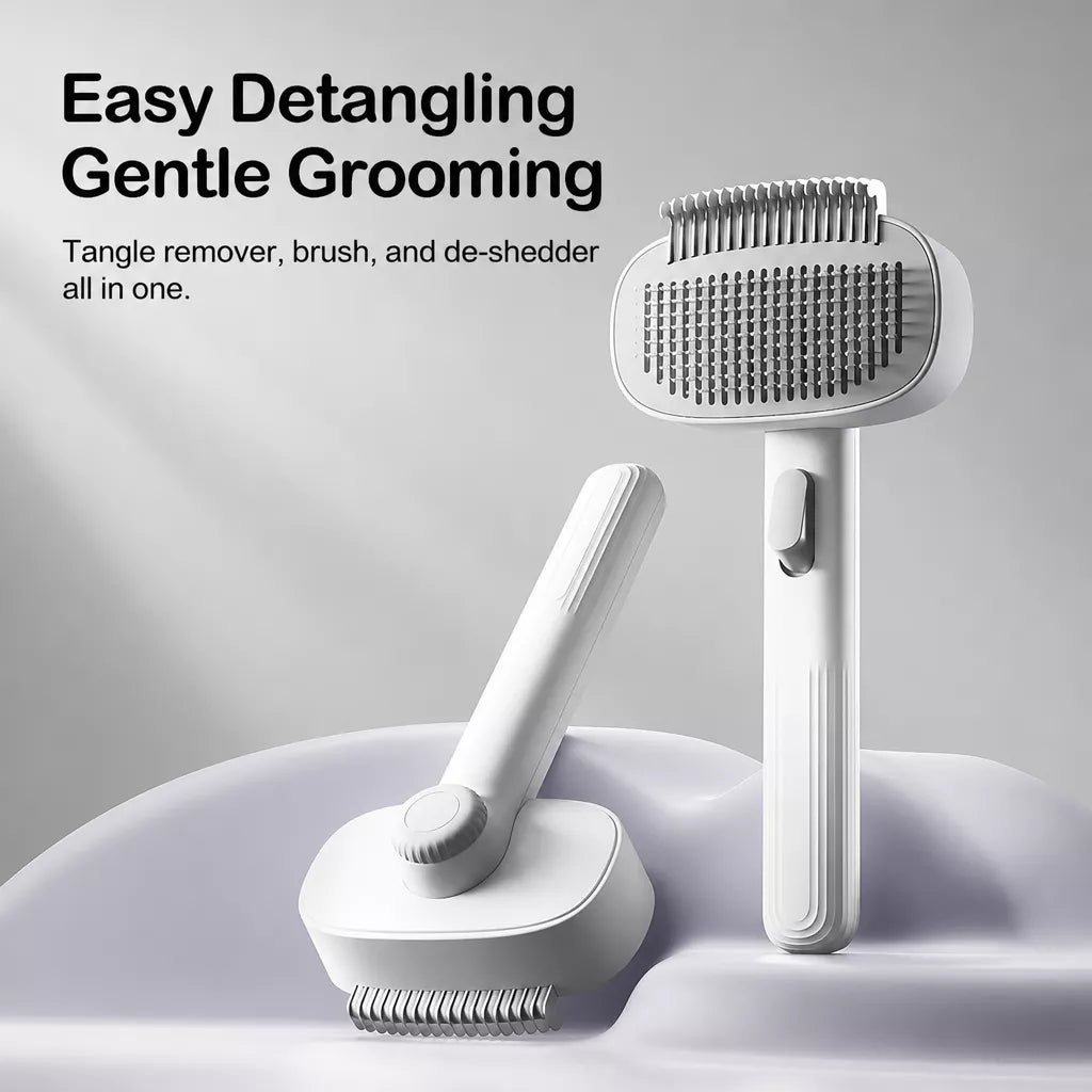 2-in-1 Deshedding & Detangling Comb for Cats and Dogs