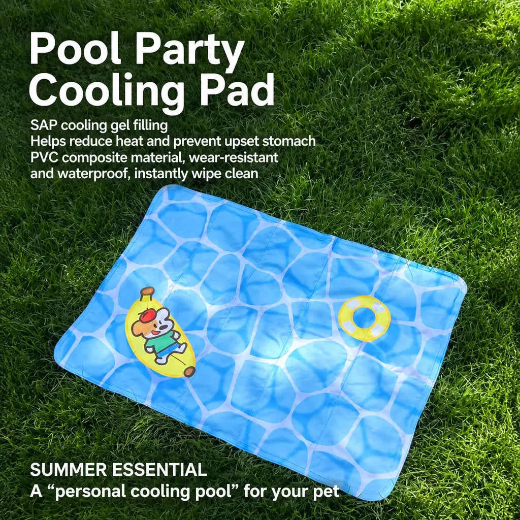 Blue Square Dog Mat