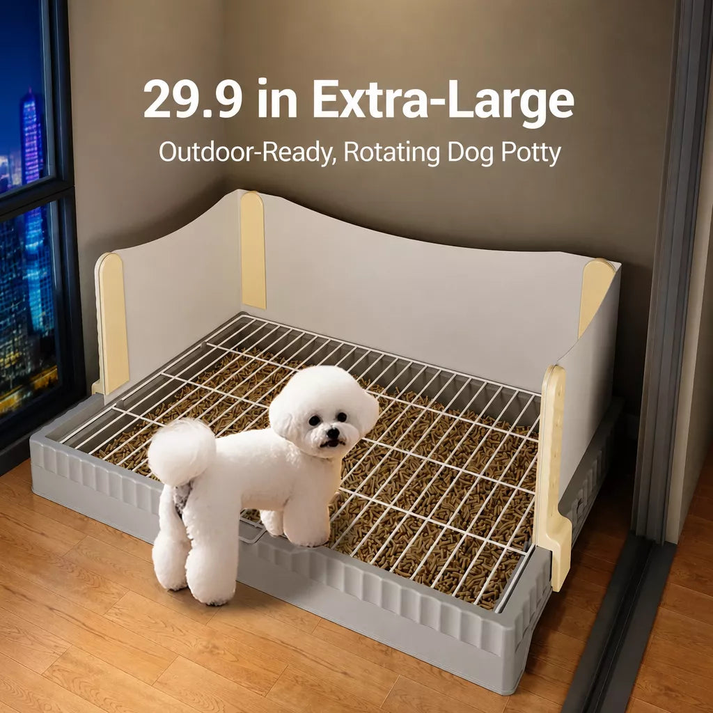 Plastic Dog Potty Tray with Splash Guard and Handle