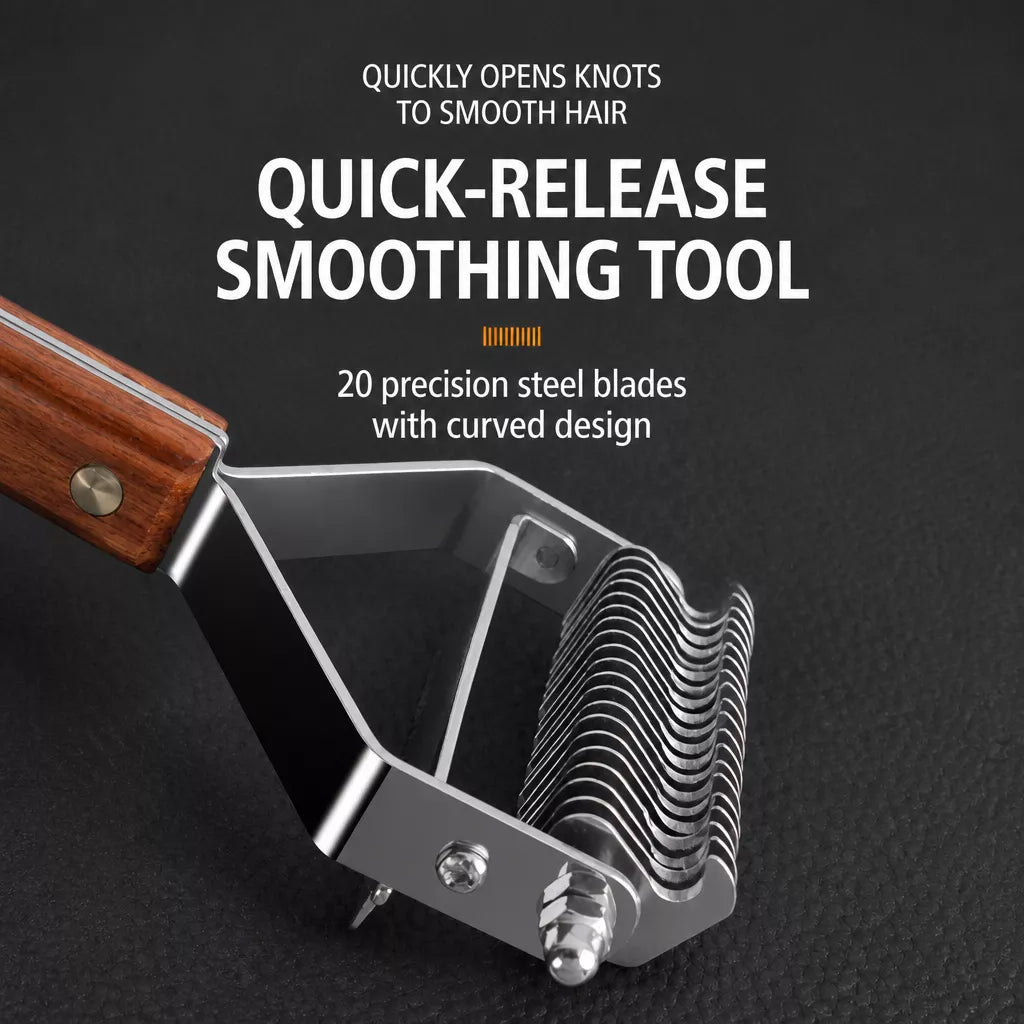 Double-Sided Dematting Comb for Medium to Large Dogs