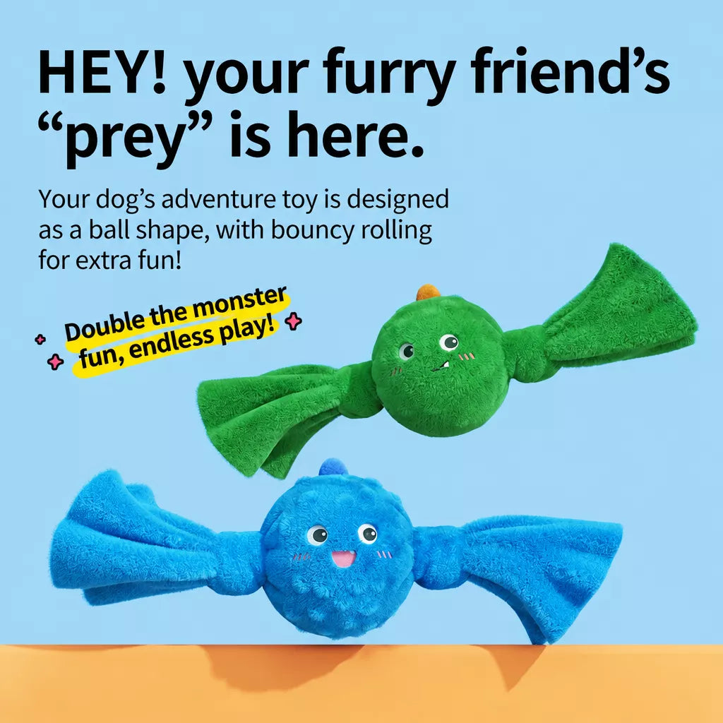 Squeaky Canvas Dog Tug Toy for Small and Medium Dogs