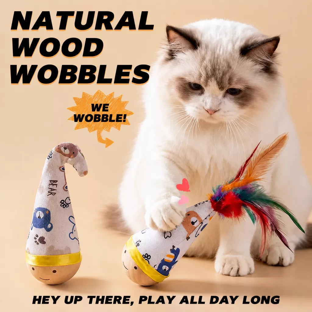 Feather Wobble Cat Toy