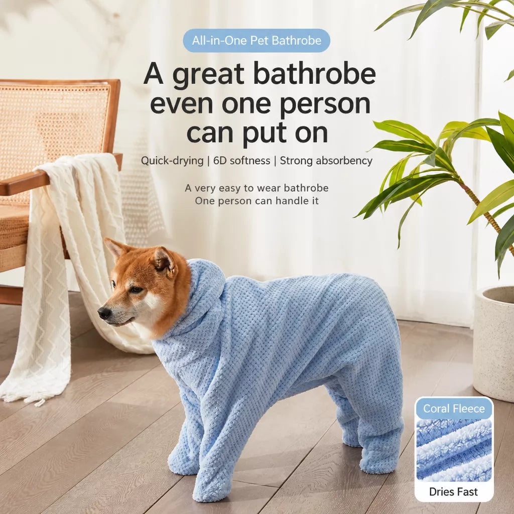 Pet Absorbent Towel Robe for Dogs and Cats