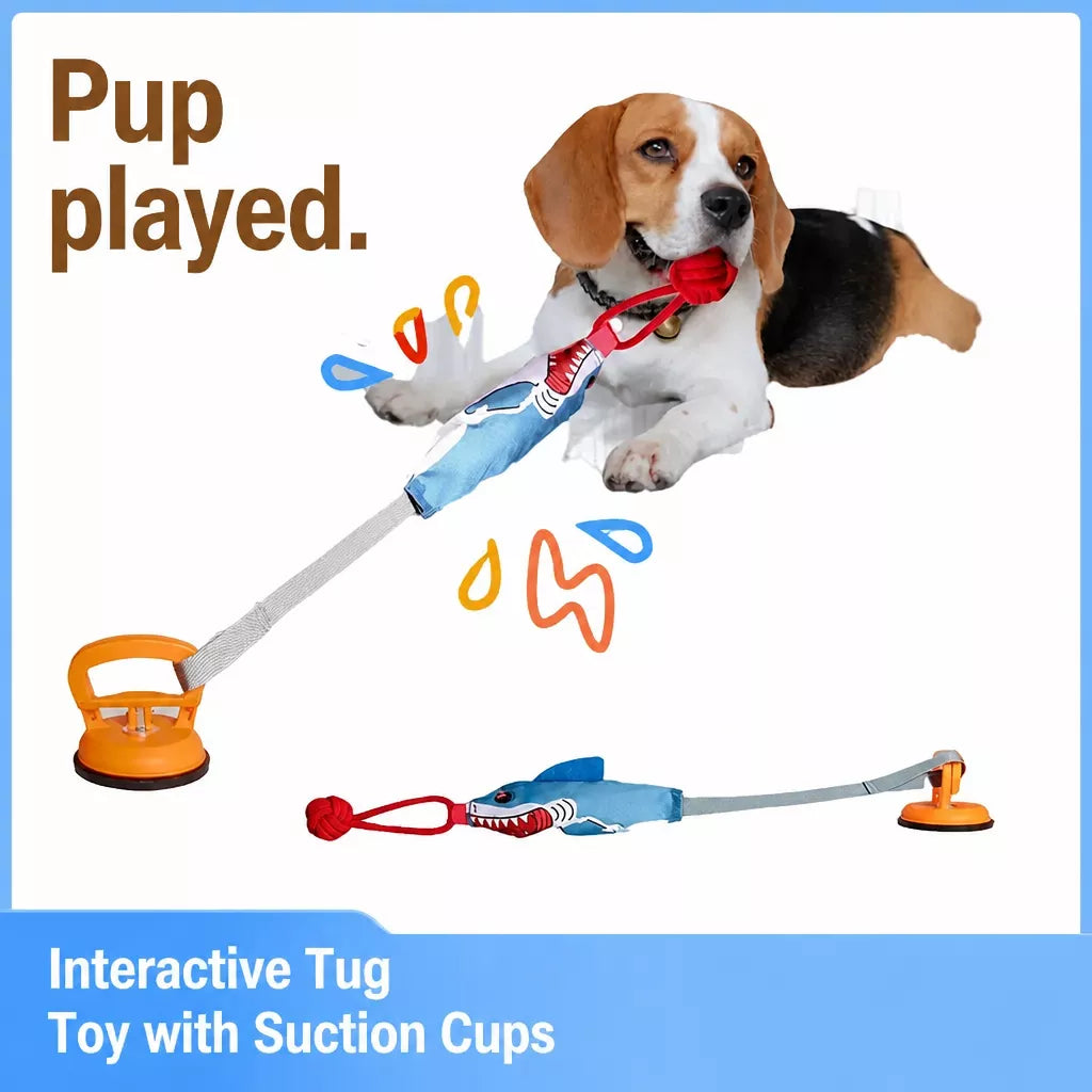 Interactive Dog Tug Toy Collection with Suction Cup