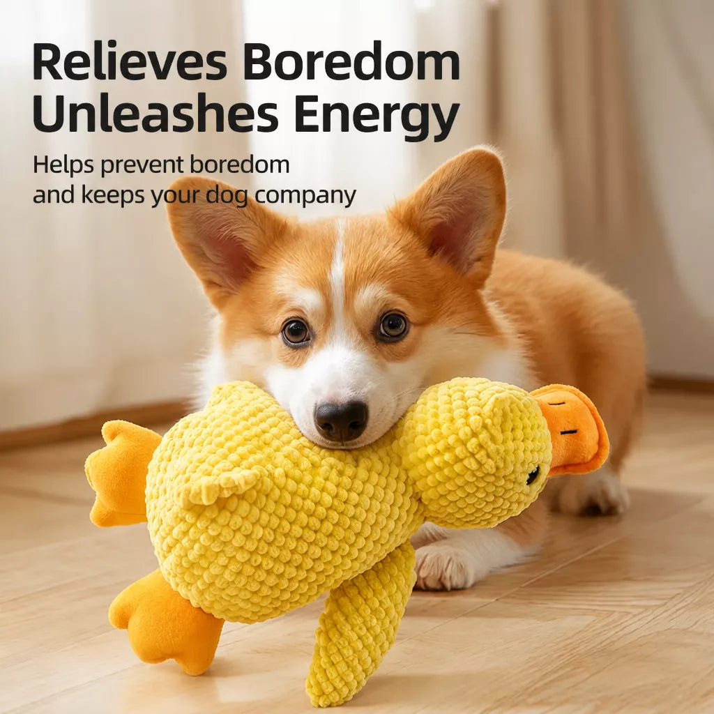 Plush Squeaky Duck Toy for Dogs and Cats