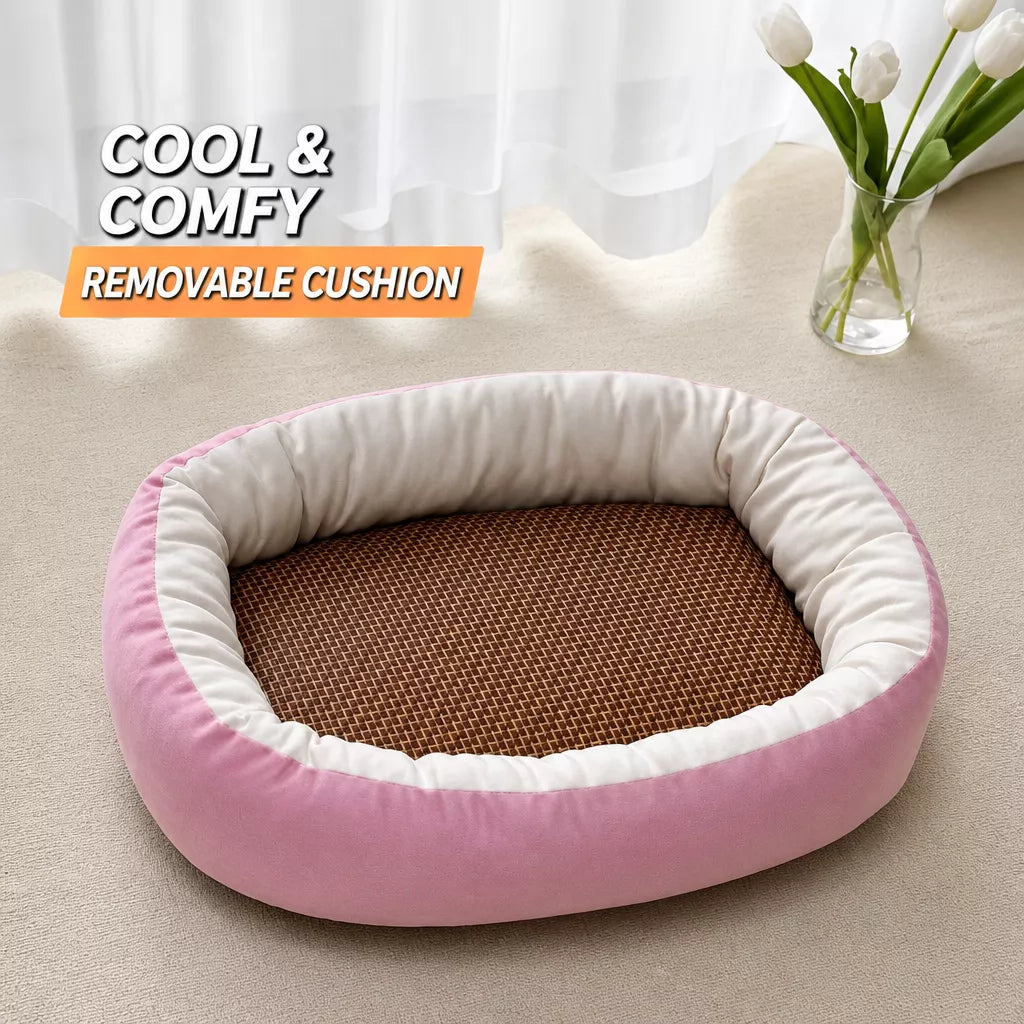 All-Season Dog & Cat Bed with Removable, Washable Cover
