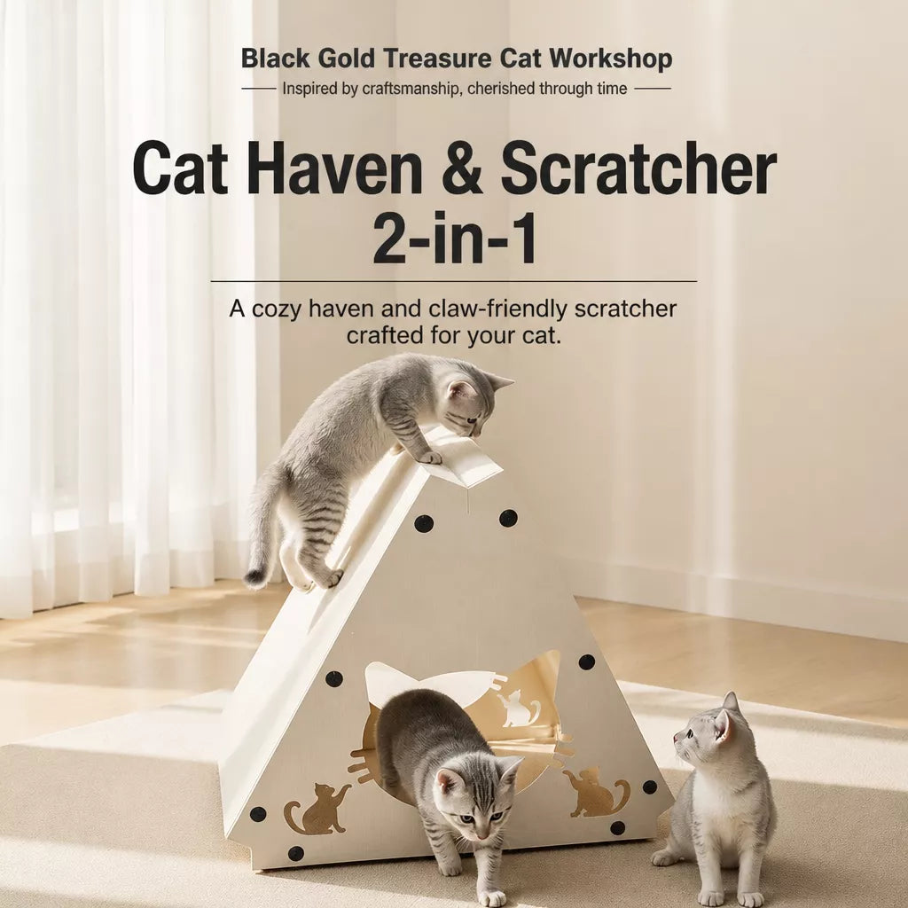 Triangular Cat Scratcher House