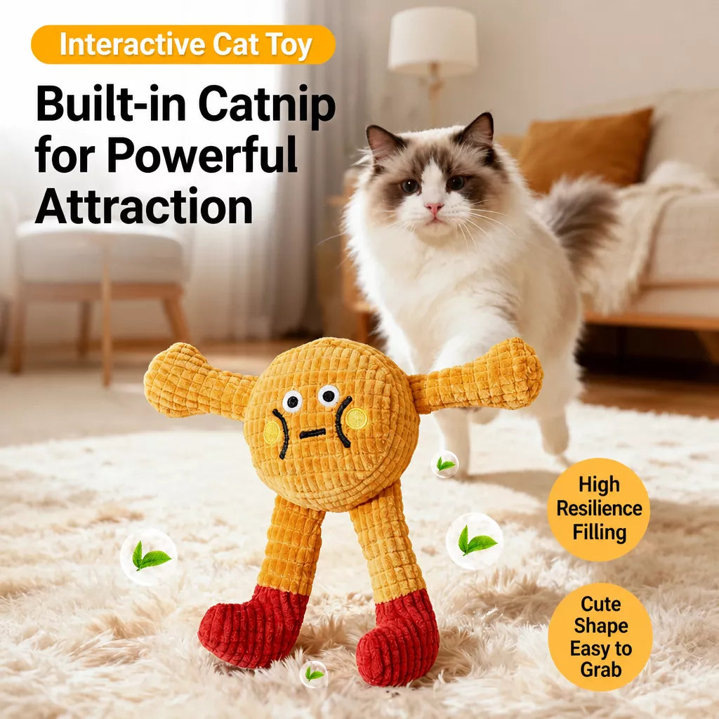 Catnip Squeaky Fleece Pet Toy