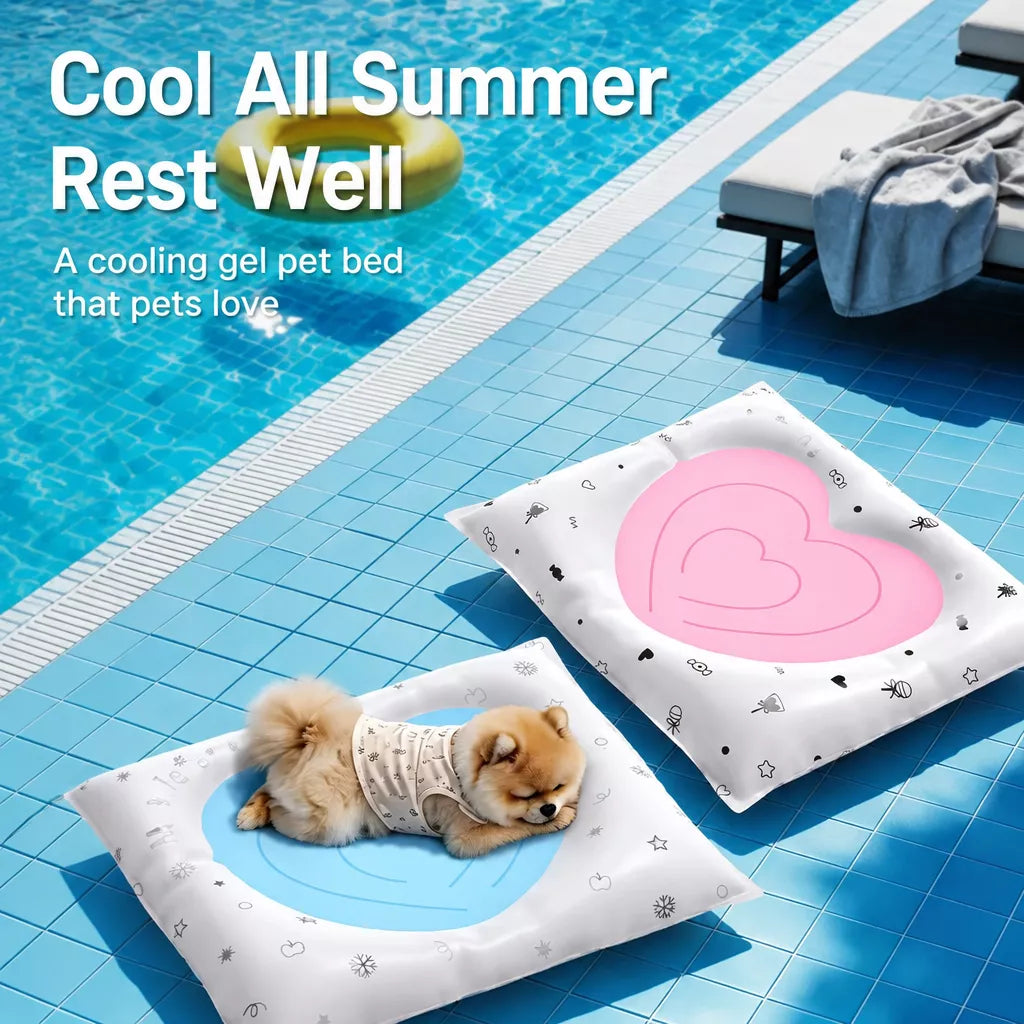 Gel Pet Mat for Small Dogs and Cats – 25.6 x 22 in