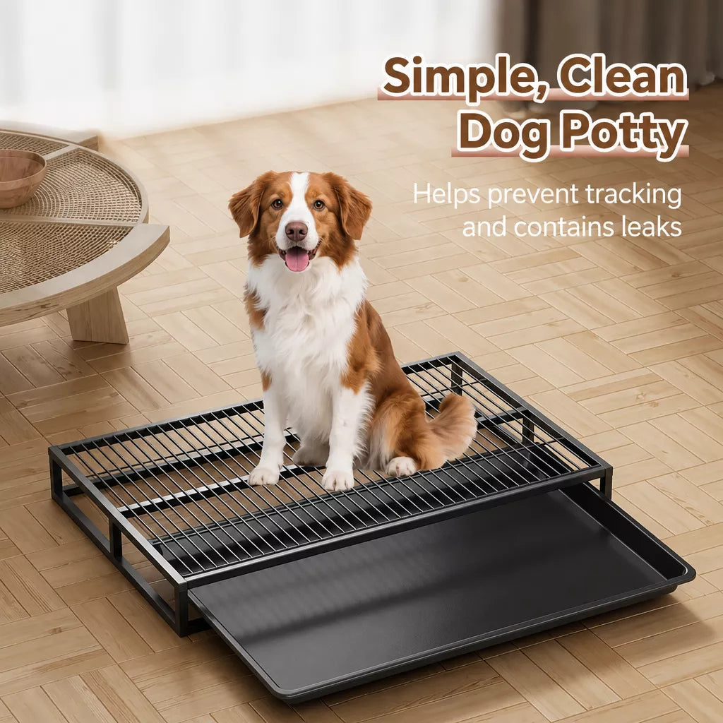 Drawer-Style Dog Potty Tray for Small to Large Dogs