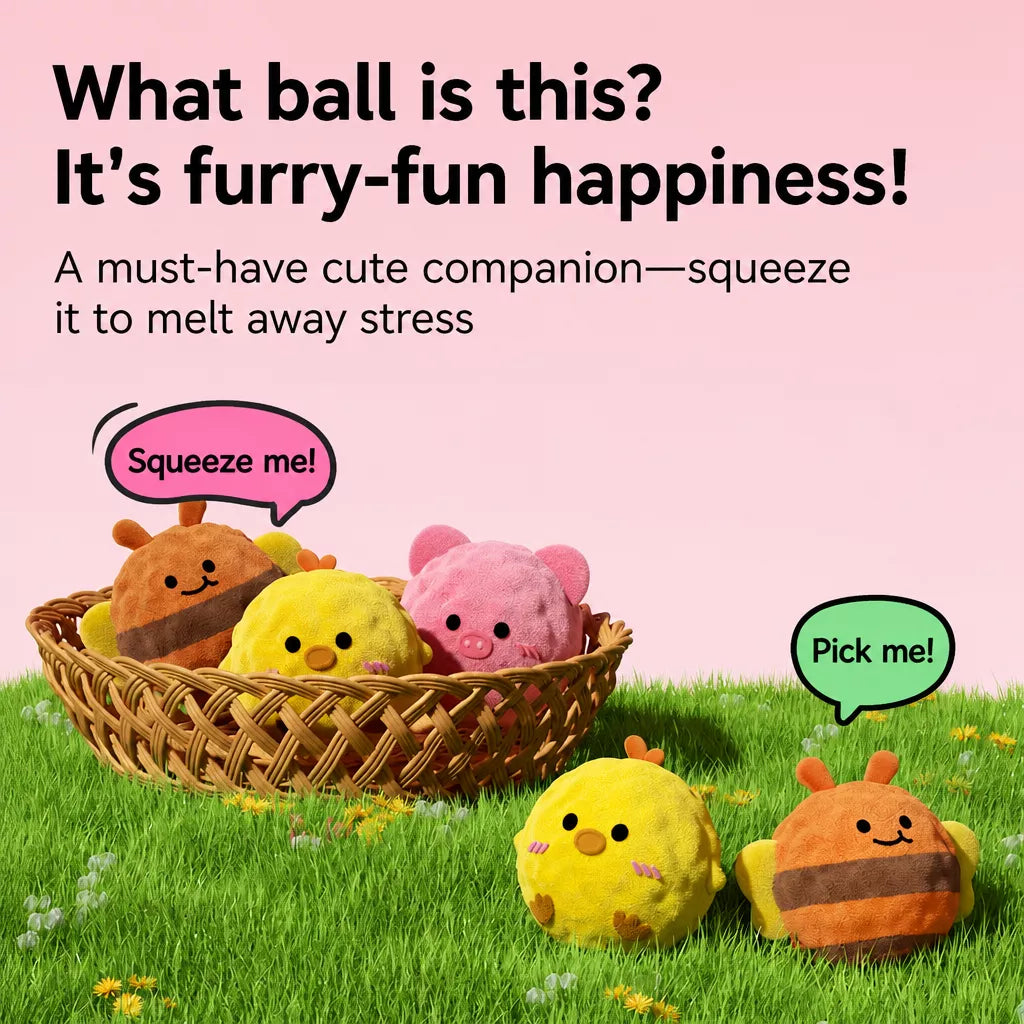 Cartoon Spiky Squeaky Ball Dog Toy
