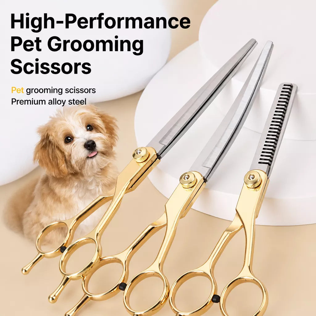 Stainless Steel Dog Grooming Shears for Hair Trimming