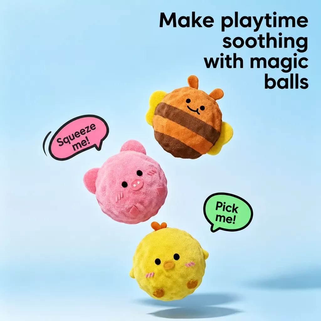 Cartoon Spiky Squeaky Ball Toy for Dogs