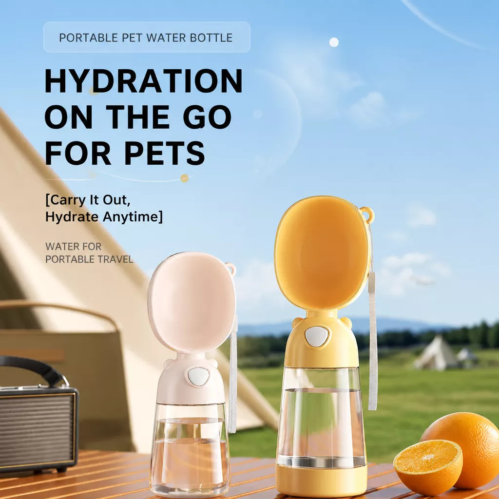 Portable Dog Water Bottle with Built-In Drinking Cup