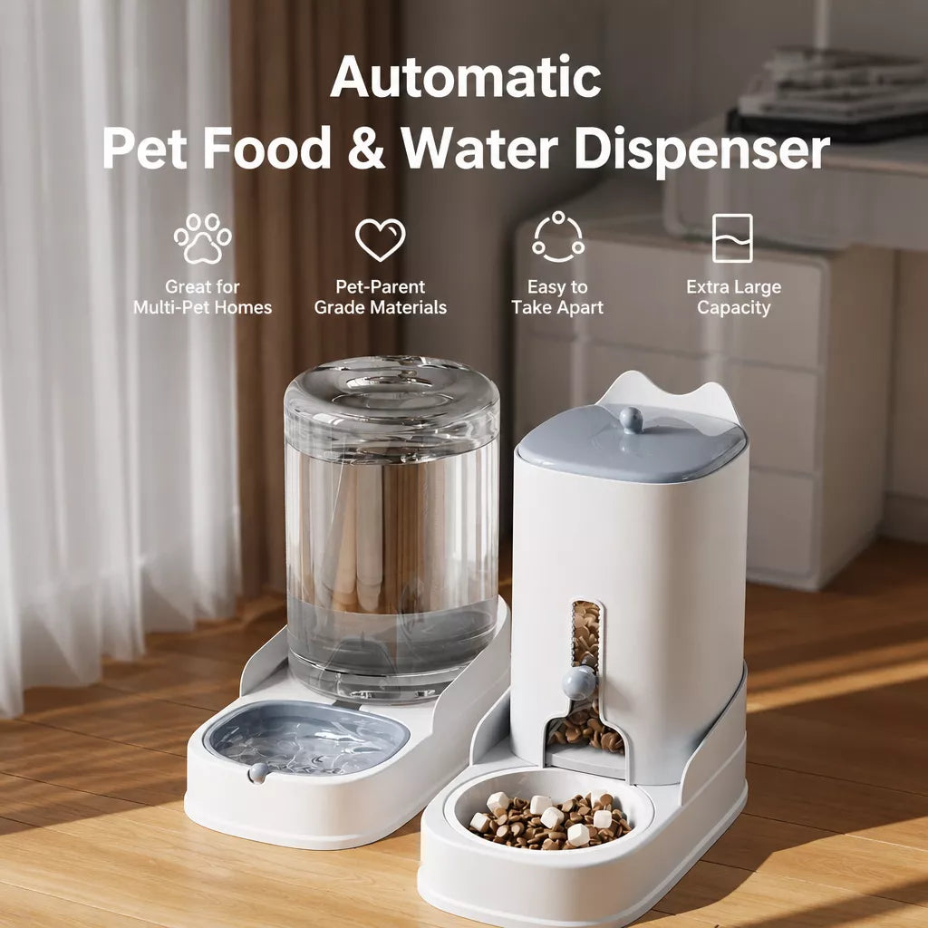 Automatic Pet Feeder and Water Dispenser