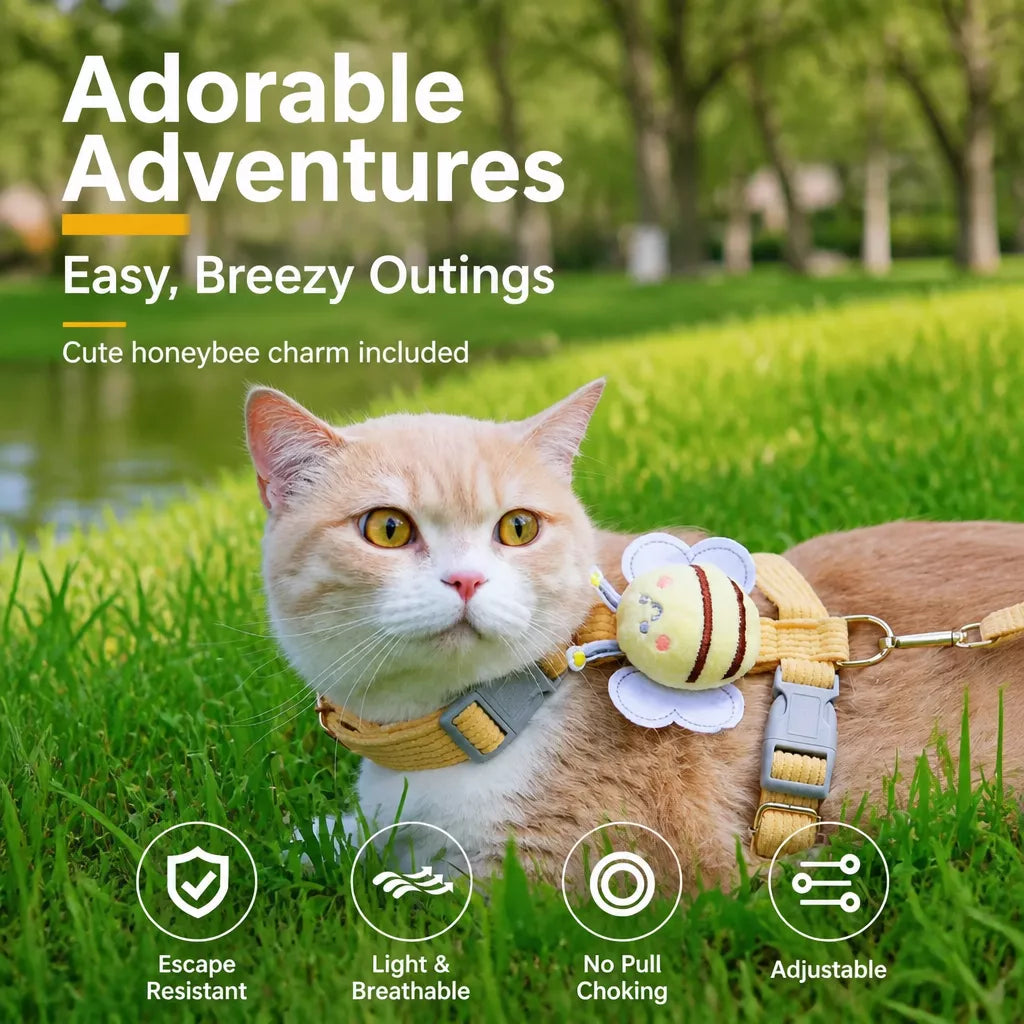 Nylon Cat Harness with Leash