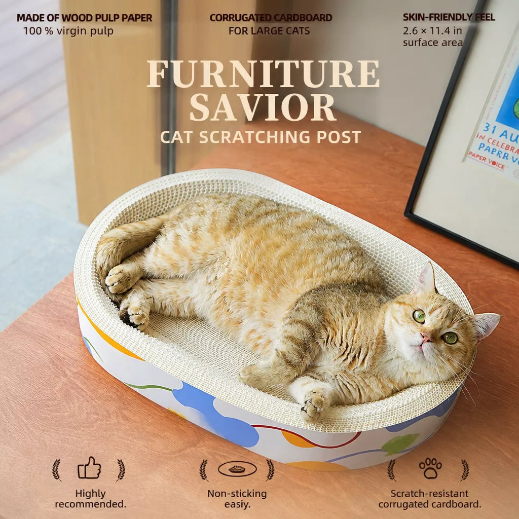 Corrugated Cardboard Cat Scratcher Bed