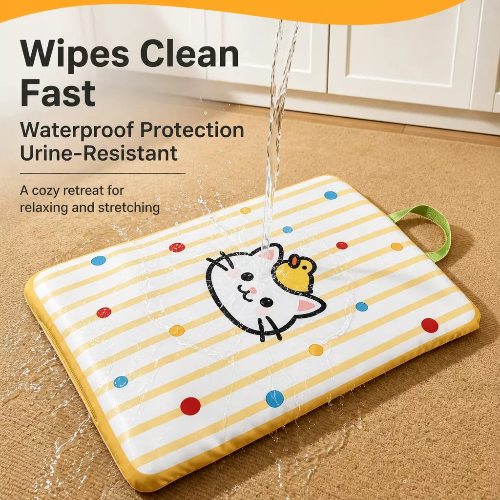 Waterproof Striped Pet Bed Mat for Dogs & Cats