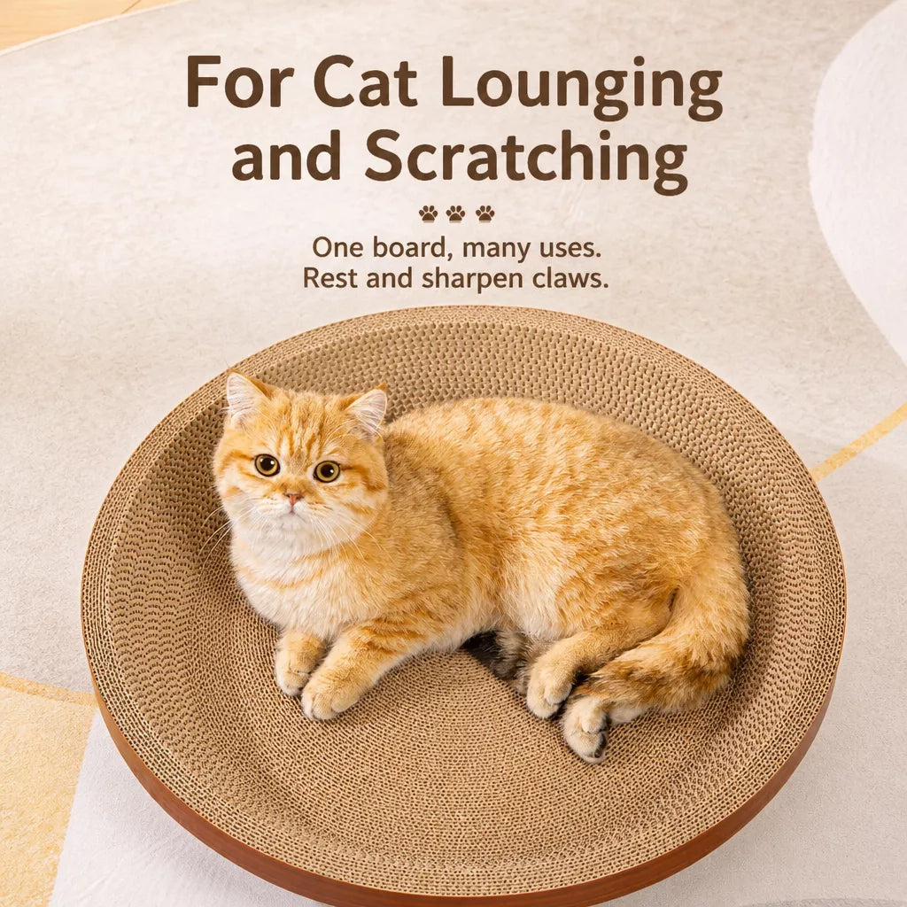 Corrugated Cardboard Cat Scratcher Lounge