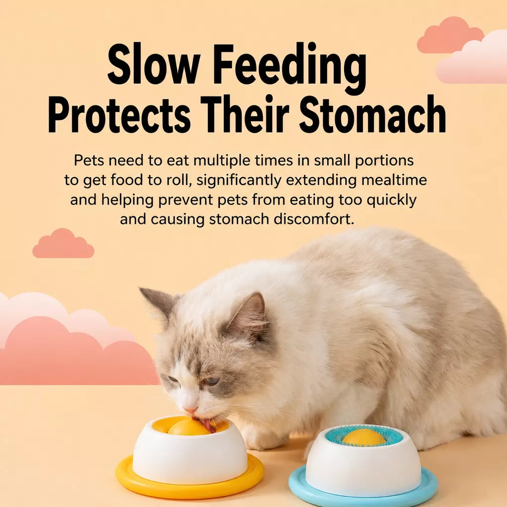 Interactive Treat-Dispensing Slow Feeder Toy for Dogs & Cats