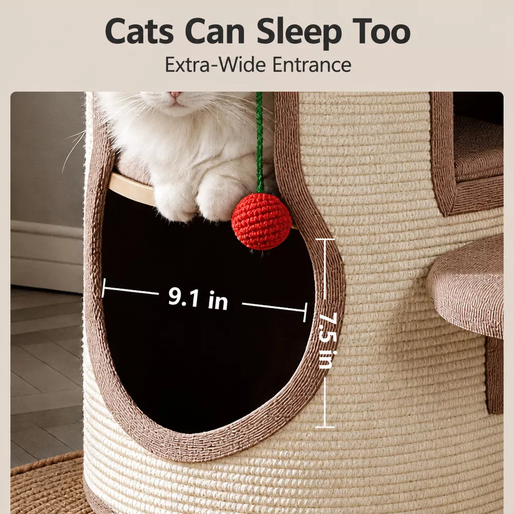 Cat Scratching Barrel Climbing Tower