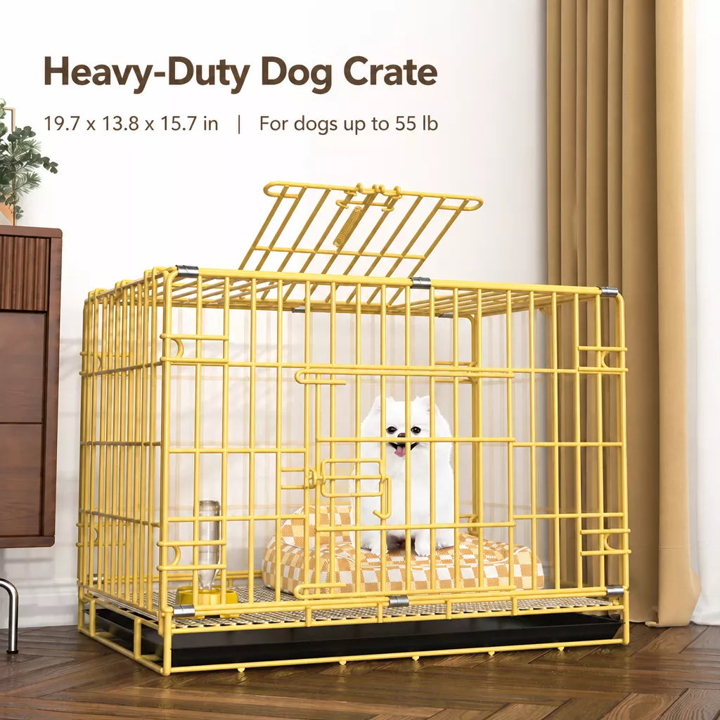 Indoor Dog Crate with Tray for Dogs Up to 33 lb