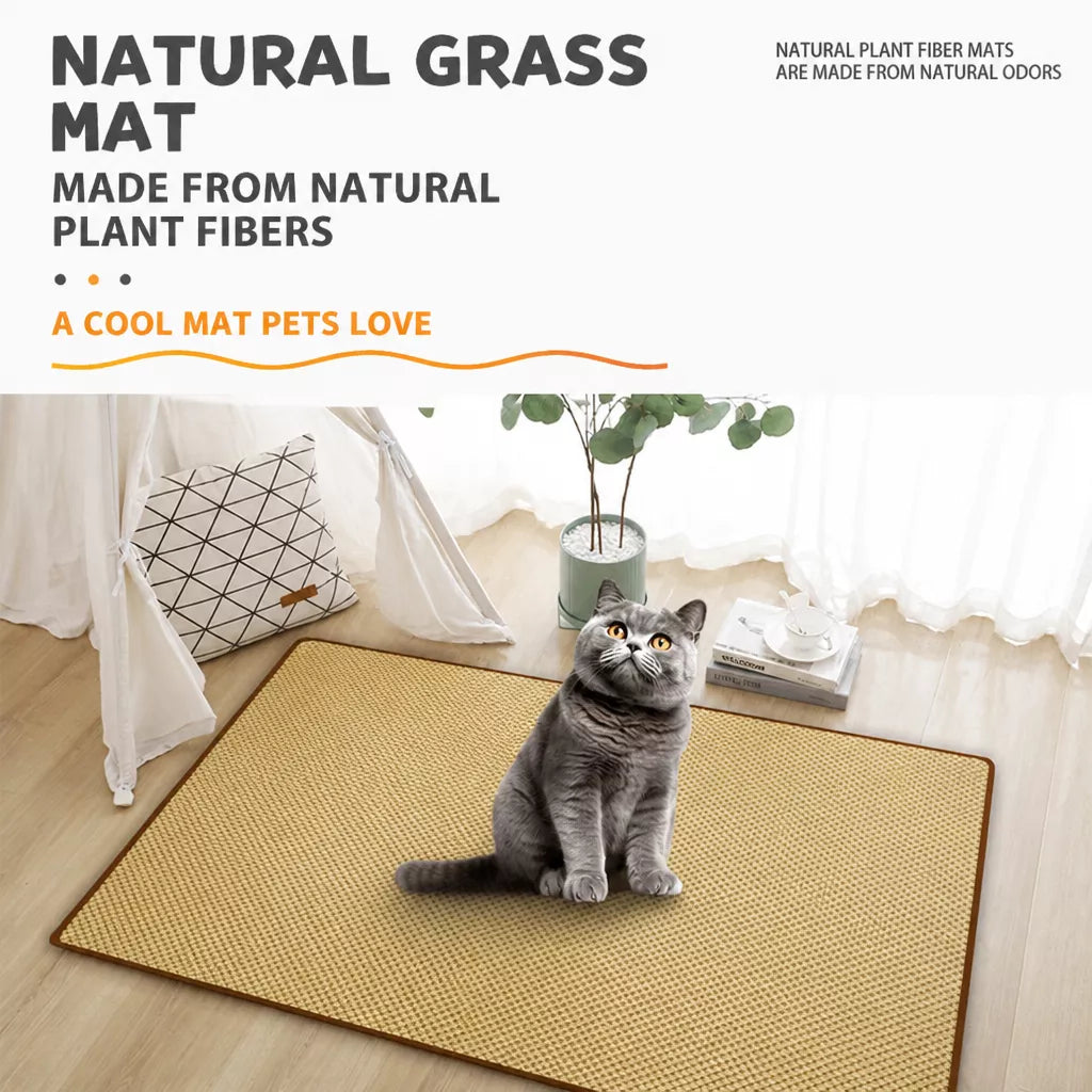 Woven Rattan Pet Mat for Cats and Dogs