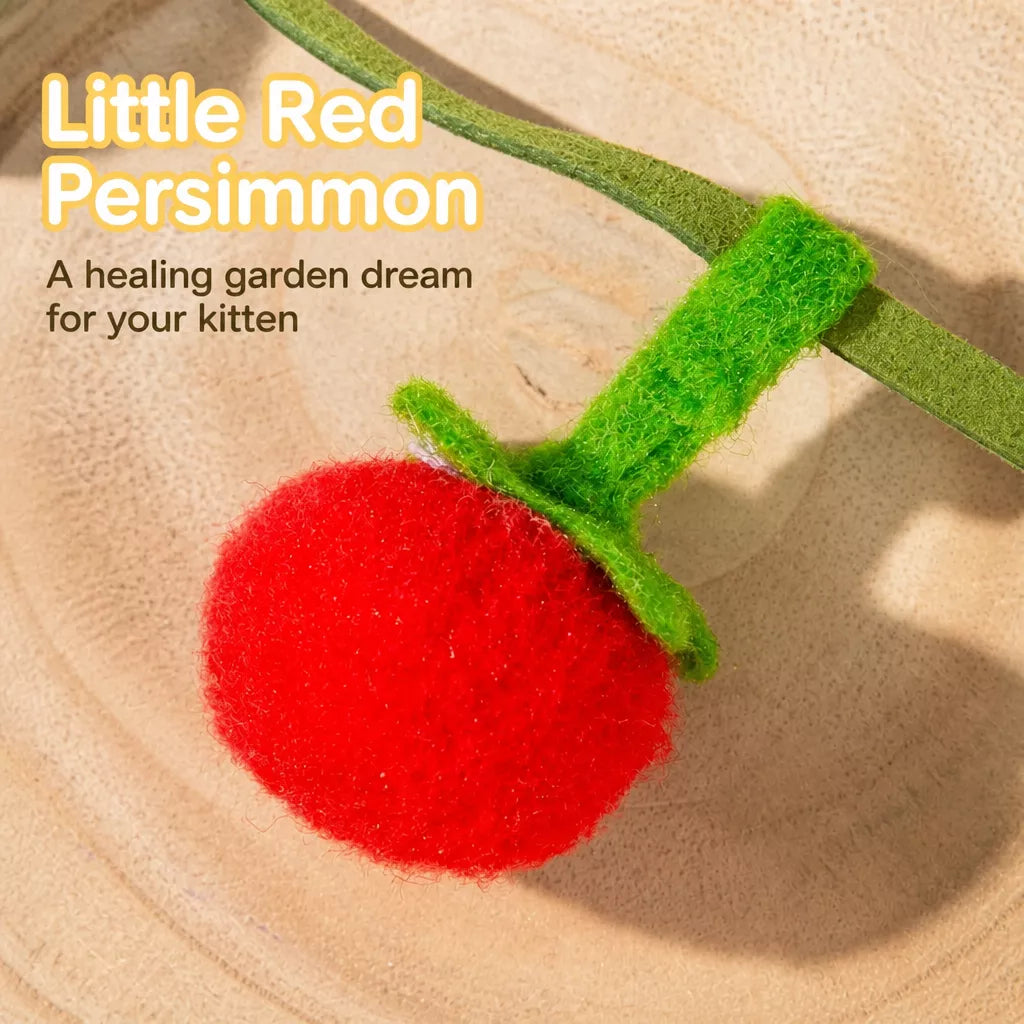 Felt Fruit String Cat Toy with Bell