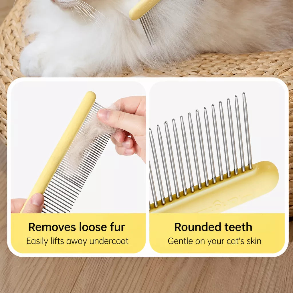 3-Piece Pet Grooming Comb Set for Cats and Dogs