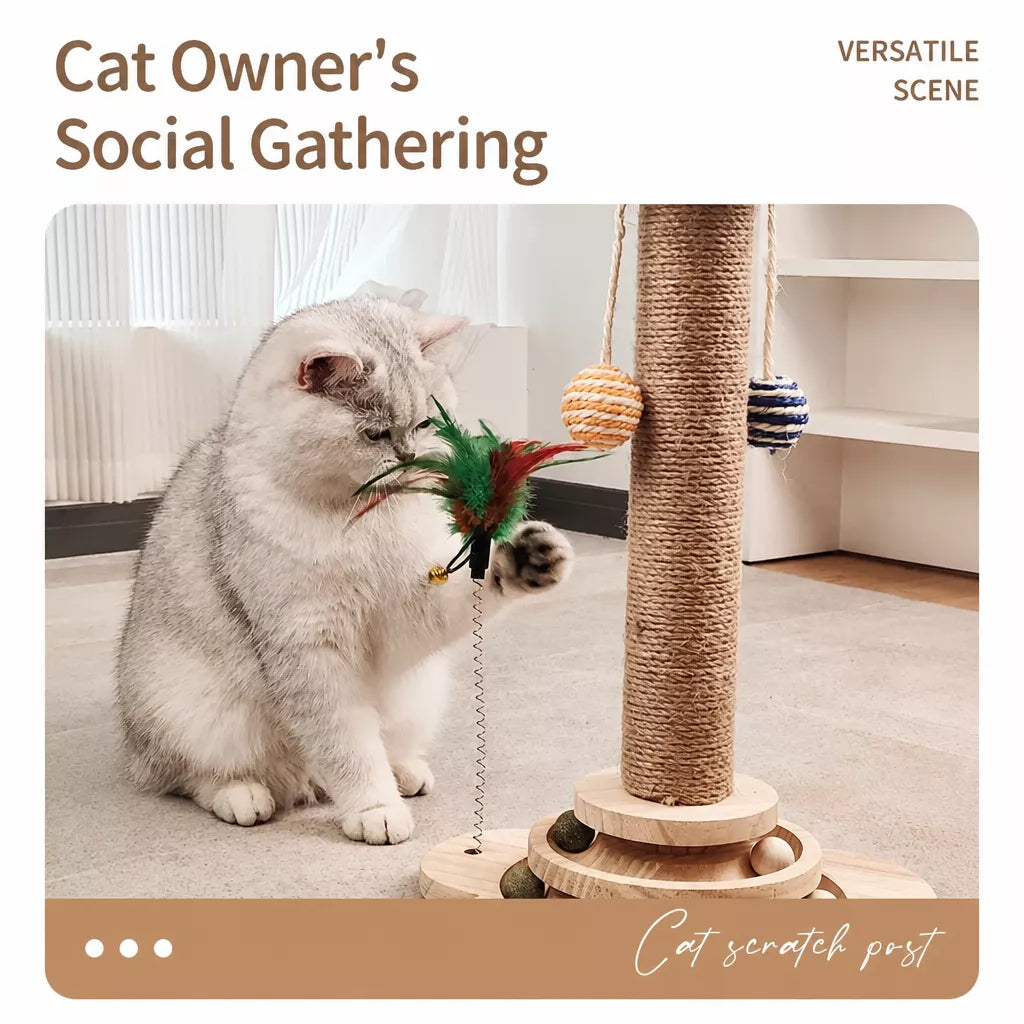 Vertical Cat Scratching Post and Climbing Tower