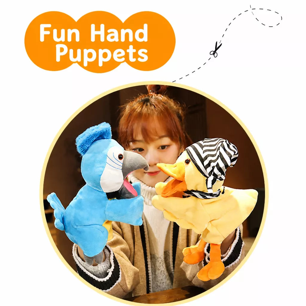 Plush Animal Hand Puppets for Pretend Play