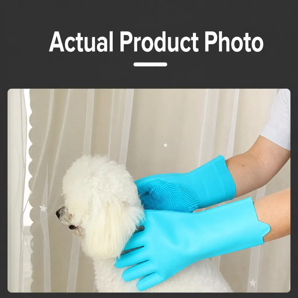 Pet Bathing & Grooming Gloves