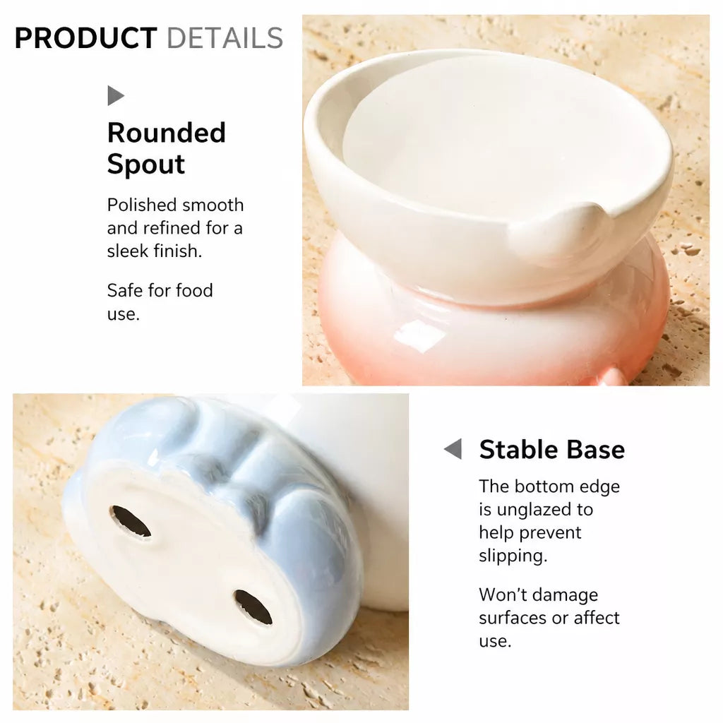 Elevated Ceramic Cat Food Bowl