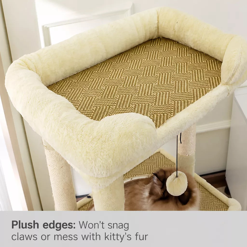 Compact Cat Tree with Space Capsule Hideaway and Perch