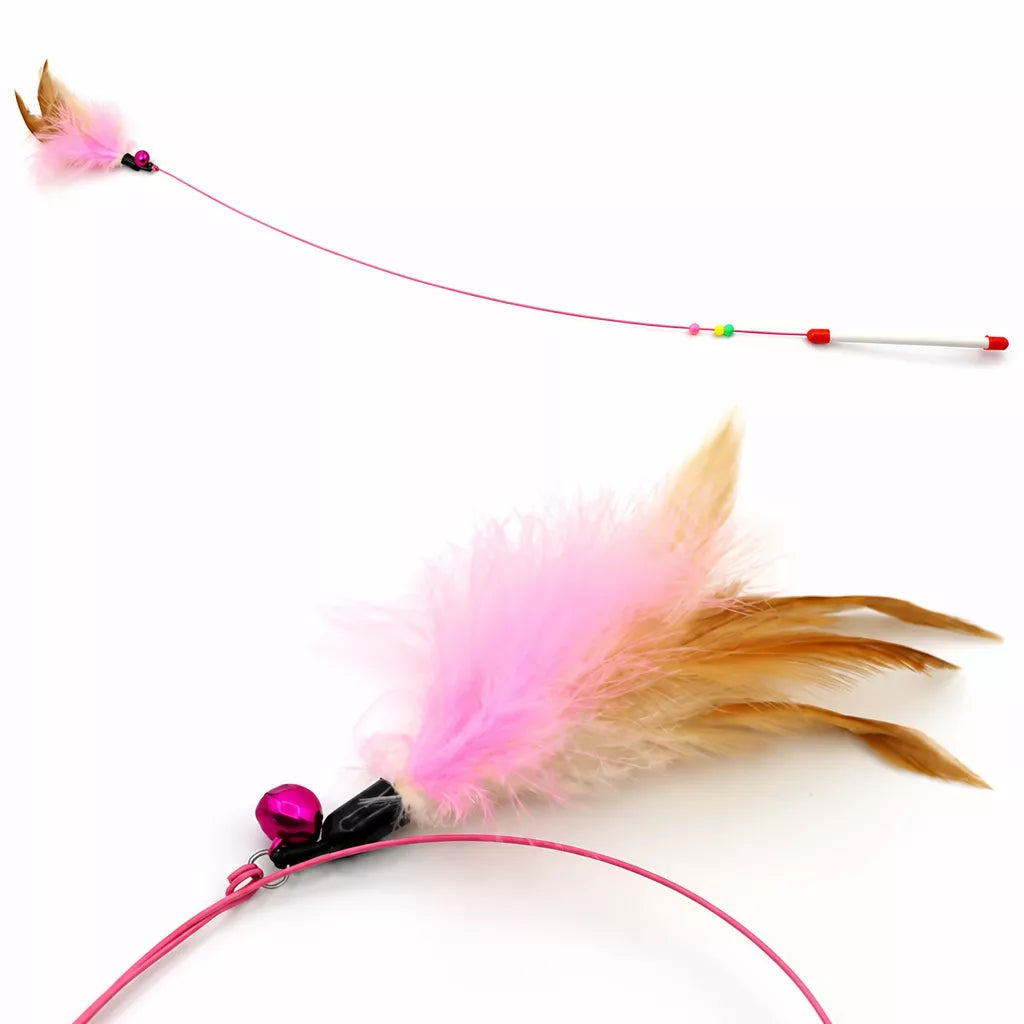 Cat Teaser Wand with Bell and Feather